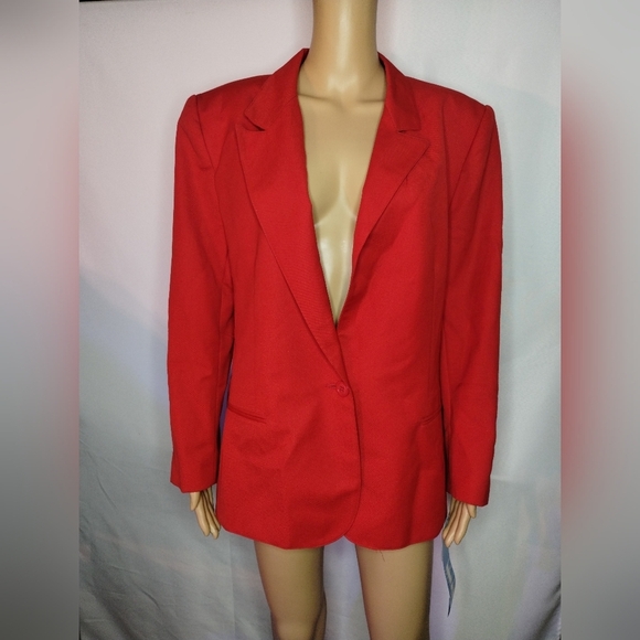 Leslie Fay Jackets & Blazers - NWT Leslie Fay Sportswear women's plus size 16 red blazer jacket